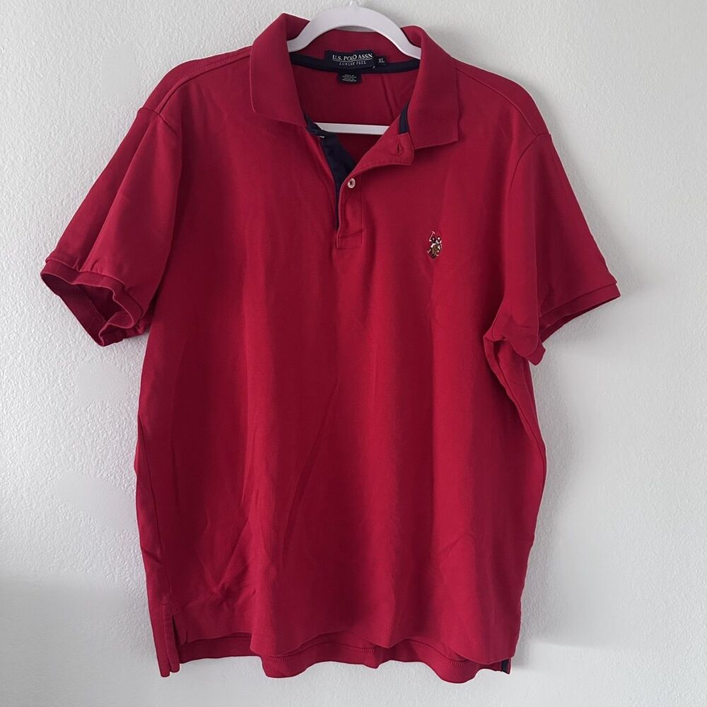 Ralph Lauren U.S. Polo ASSN.Men's( XL) Cotton Luxury Feel Red Short Sleeve Polo